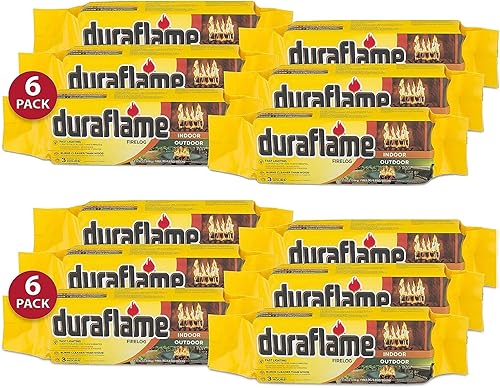 Duraflame Foco de luz rápida para interiores y exteriores de 4.5 libras para campamento, fogatas y chimeneas, 3 horas de tiempo de combustión (12 disponible en Yaxa Peru