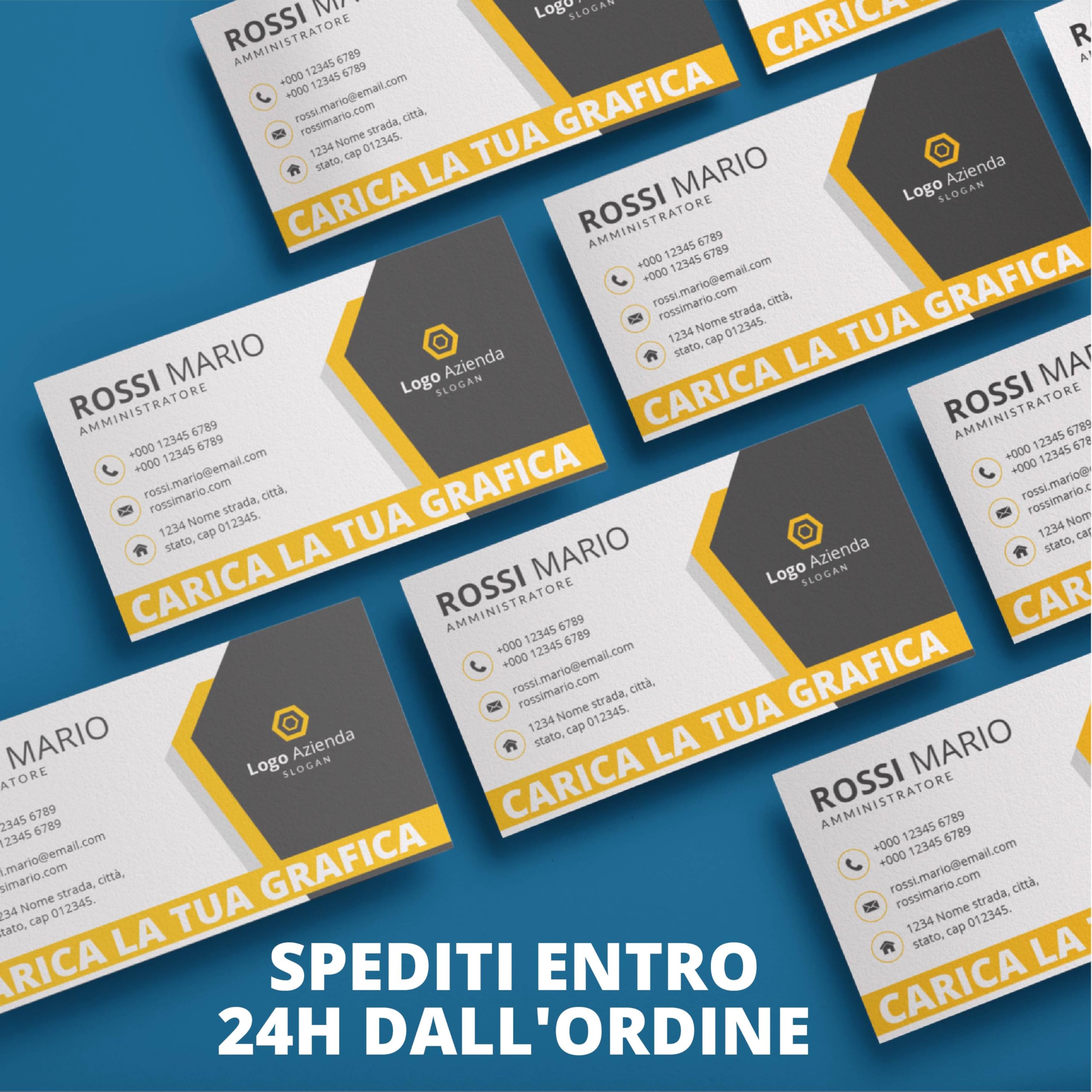 Biglietti da Visita Personalizzati 100 pezzi 85x55 mm Fronte Retro Colori Carta Patinata Opaca