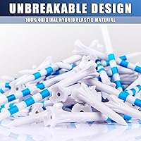Vista 4 de CHAHMPKEY Premium 3-Prong Plastic Golf Tees 3-1/4" 120 or 100 Pack- 40% Reduced Ball Contact with High Stability and Long Distance Performance Golf