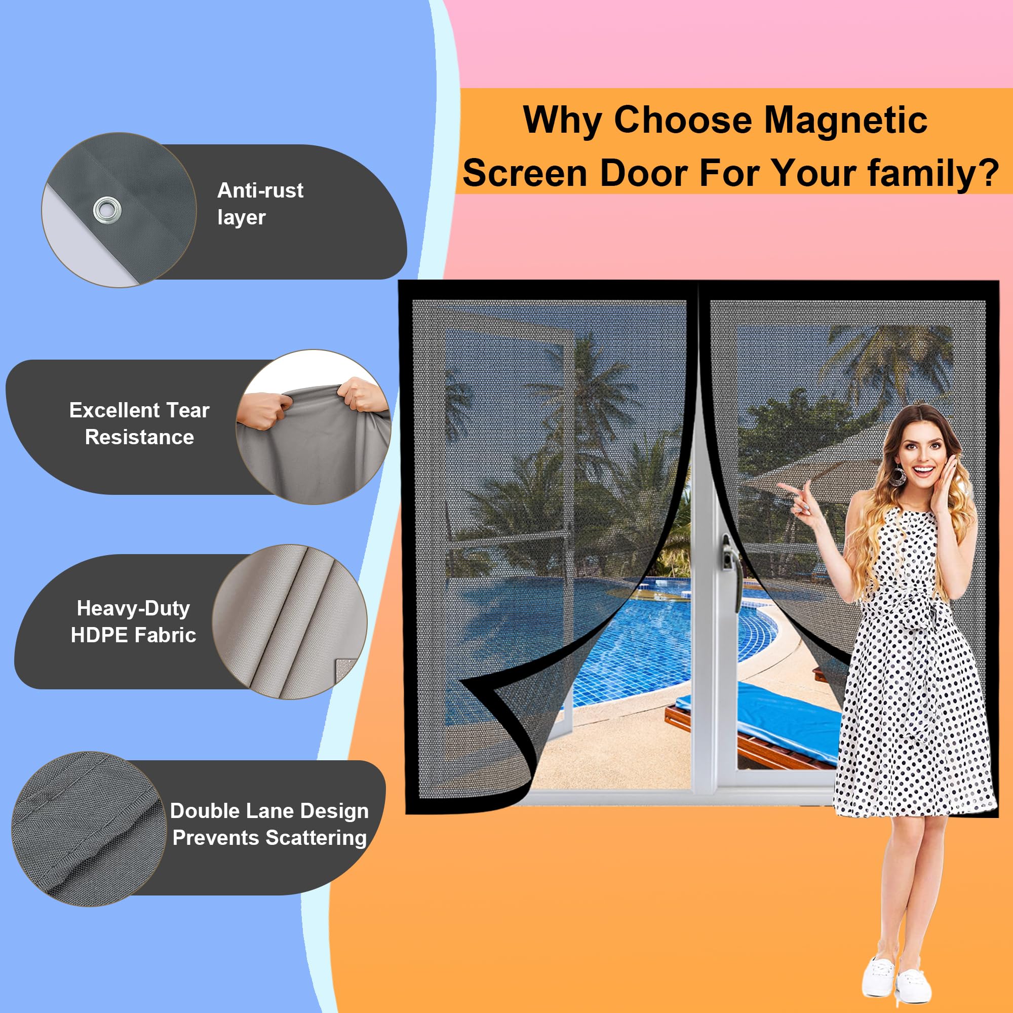 EASYmaxx Insect Protect Vliegengaas Voor Ramen Met Magnetische Bevestiging Op Maat Te Snijden Insectenbescherming Tot 150 X 180 Cm Muggenbescherming Magneet Eenvoudige Montage 4 Stuks 2155456247