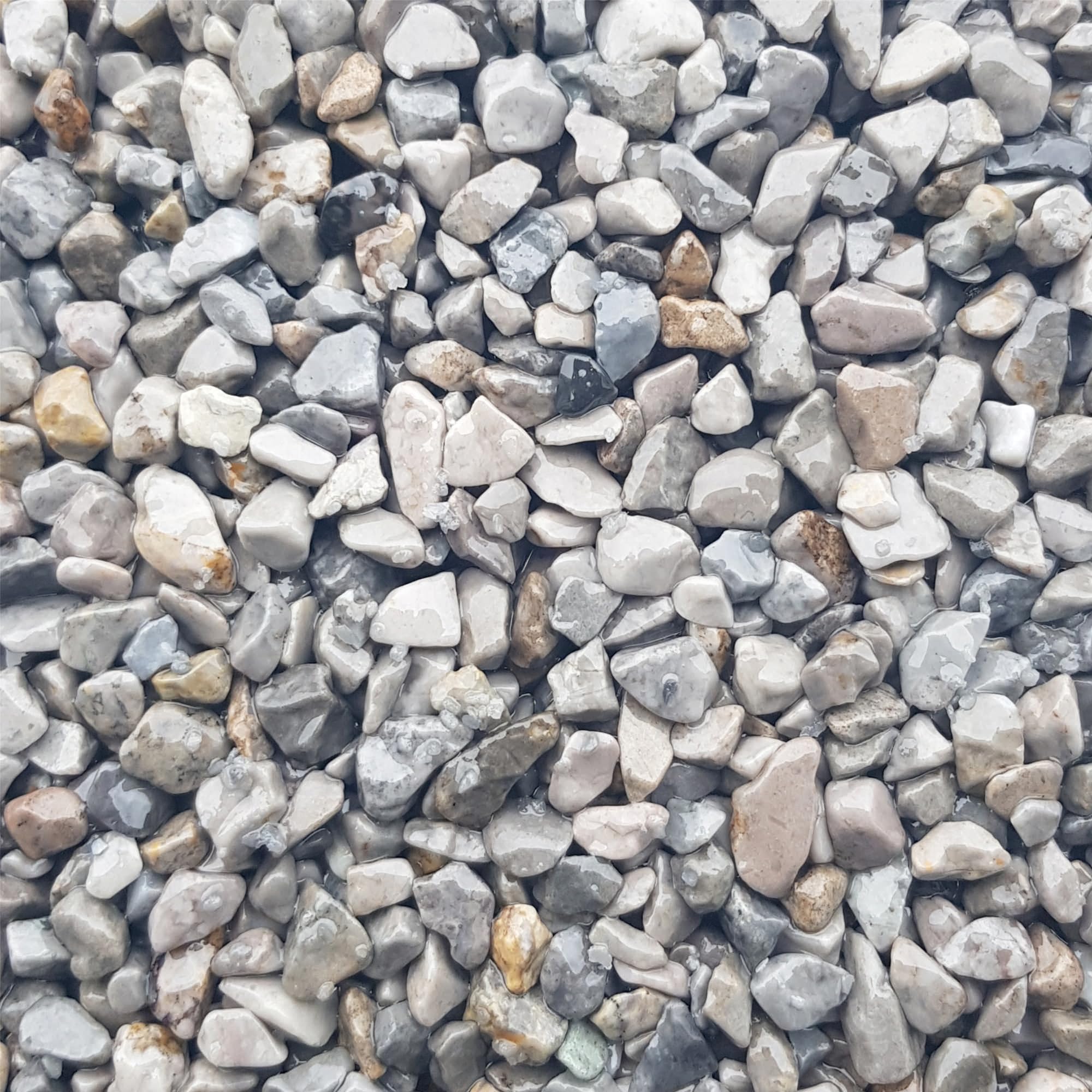 Moquette de pierre - Granulat de marbre + liant époxy - Revetement de sol pour Terrasse, bords de piscine - Gris naturel 1-4mm - 25KG