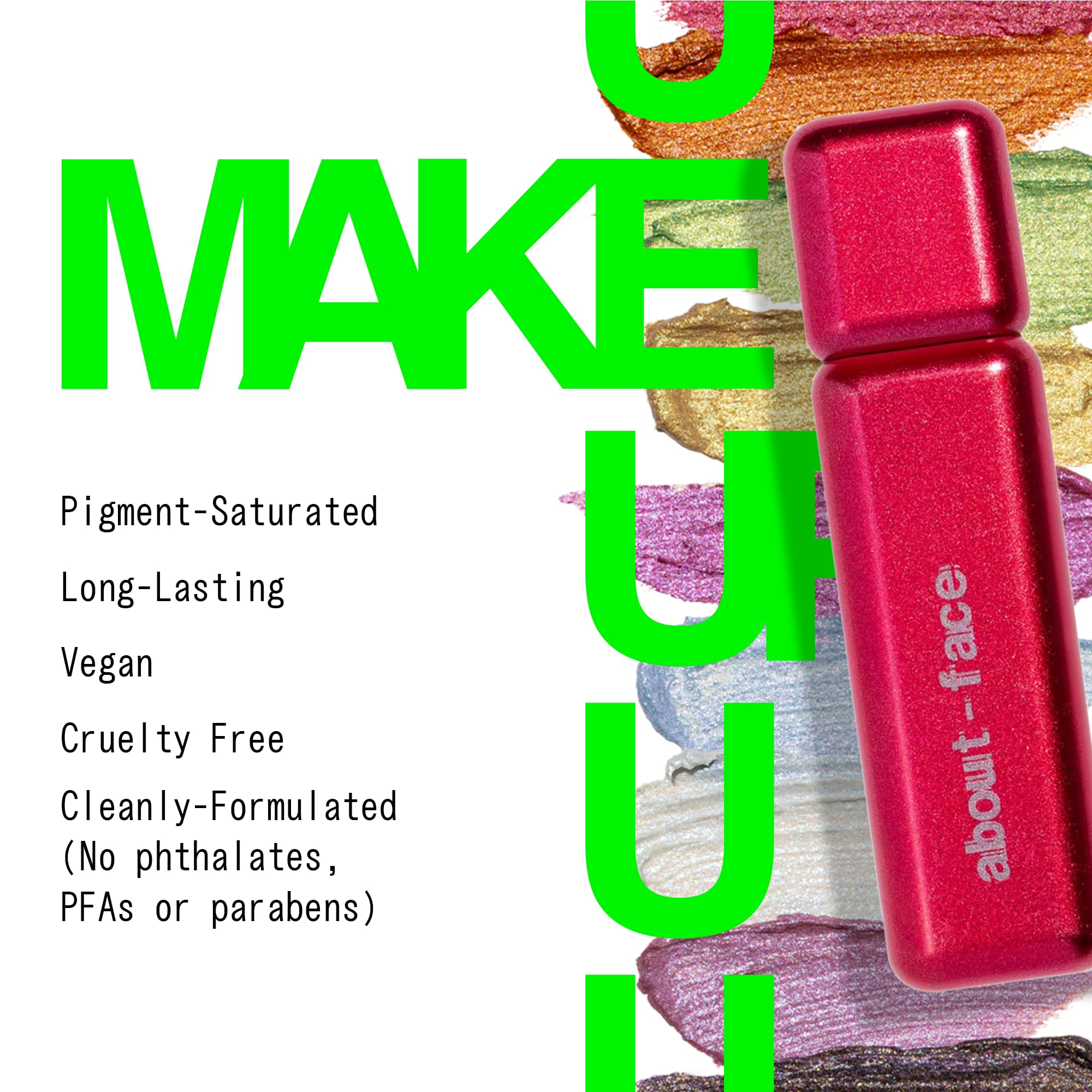 about-face Fractal Glitter Eye Paint Digital Demise – Smudge-Proof, Long-Lasting Liquid Eyeshadow – Intense Sparkle with Mousse Texture – Vegan, Cruelty-Free, Marula Oil Infused – 0.13oz (Cinnamon): CHÉRIE