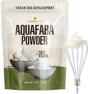 Aquafaba Powder (12oz) – Aquafaba For Cocktail Foamer and Meringues | Vegan Egg Replacer for Baking | 120 Egg Equivalent |...