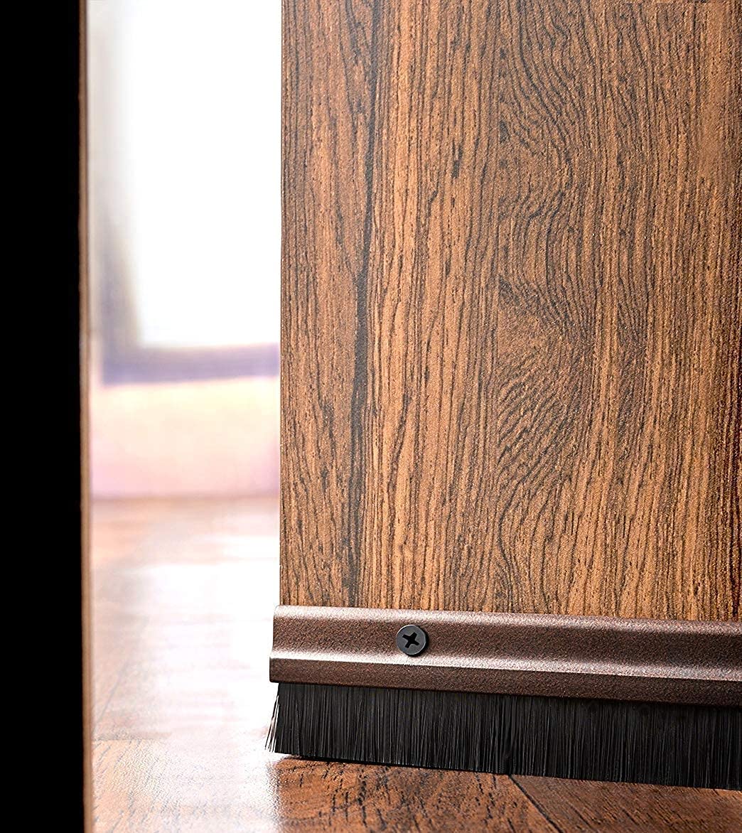 MYRA Home Door Seal (39 x1.5 inches) Aluminium Plate with Nylon Brush Brown (B0BQC96PFH) Amazon Price History, Amazon Price Tracker