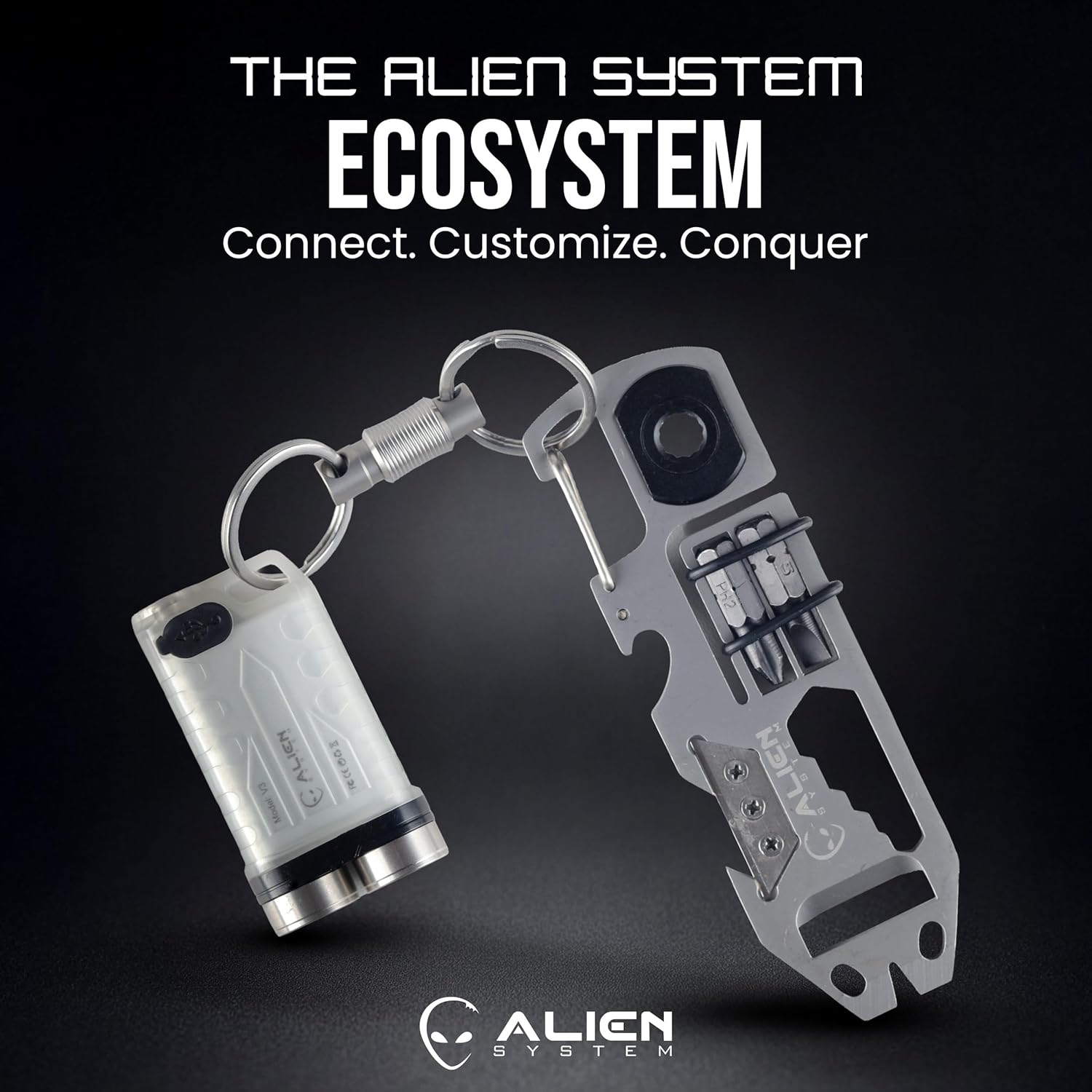 Aerospace Titanium Quick Release Keychain - Anti-Tangle EDC Swivel Key Chain - Detachable Key Ring Quick Release Key Organizer - Practical Box Opener Keychain with Cutter Tip and 2 Keyrings - Image 9