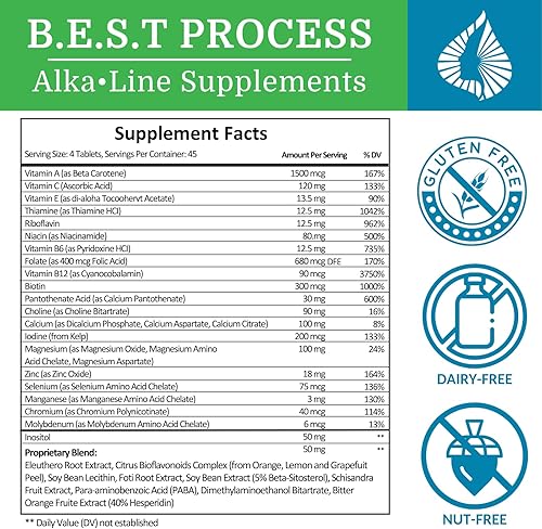Miniatura 3 de Alkadrenergy Best Process Alkaline  Suplemento multivitamínico más apoyo para el estado de ánimo y la energía  Ginseng, adaptógenos, bioflavonoides,
