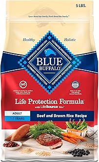 Life Protection Formula Adult Dry Dog Food, Helps Build and Maintain Strong Muscles, Made with Natural Ingredients, Beef & Brown Rice Recipe, 5-lb. Bag