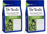 Vista 7 de Dr Teal's - Sal de Epsom de magnesio para remojo, relajación y alivio con aceites esenciales de eucalipto y hierbabuena, 3 libras