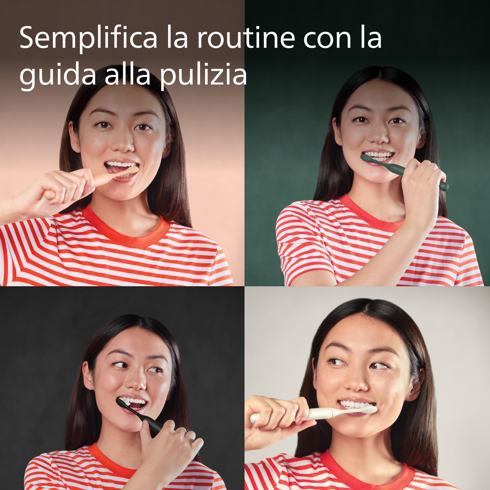 Spazzolino ricaricabile Philips One - Spazzolino elettrico nero shadow (modello HY1200/26)