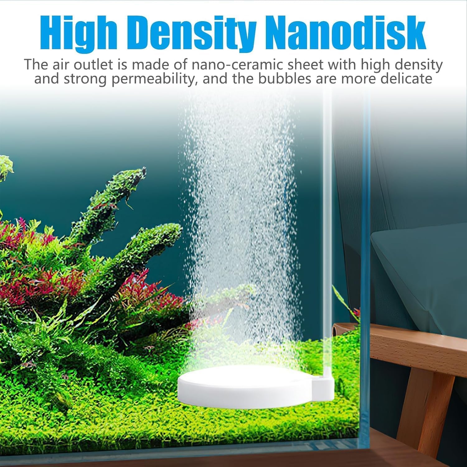 Pietra Ad Aria Per Acquario - Diffusore CO2 Ultra Silenzioso | Bolle Nano Per Ossigeno - Foto 7