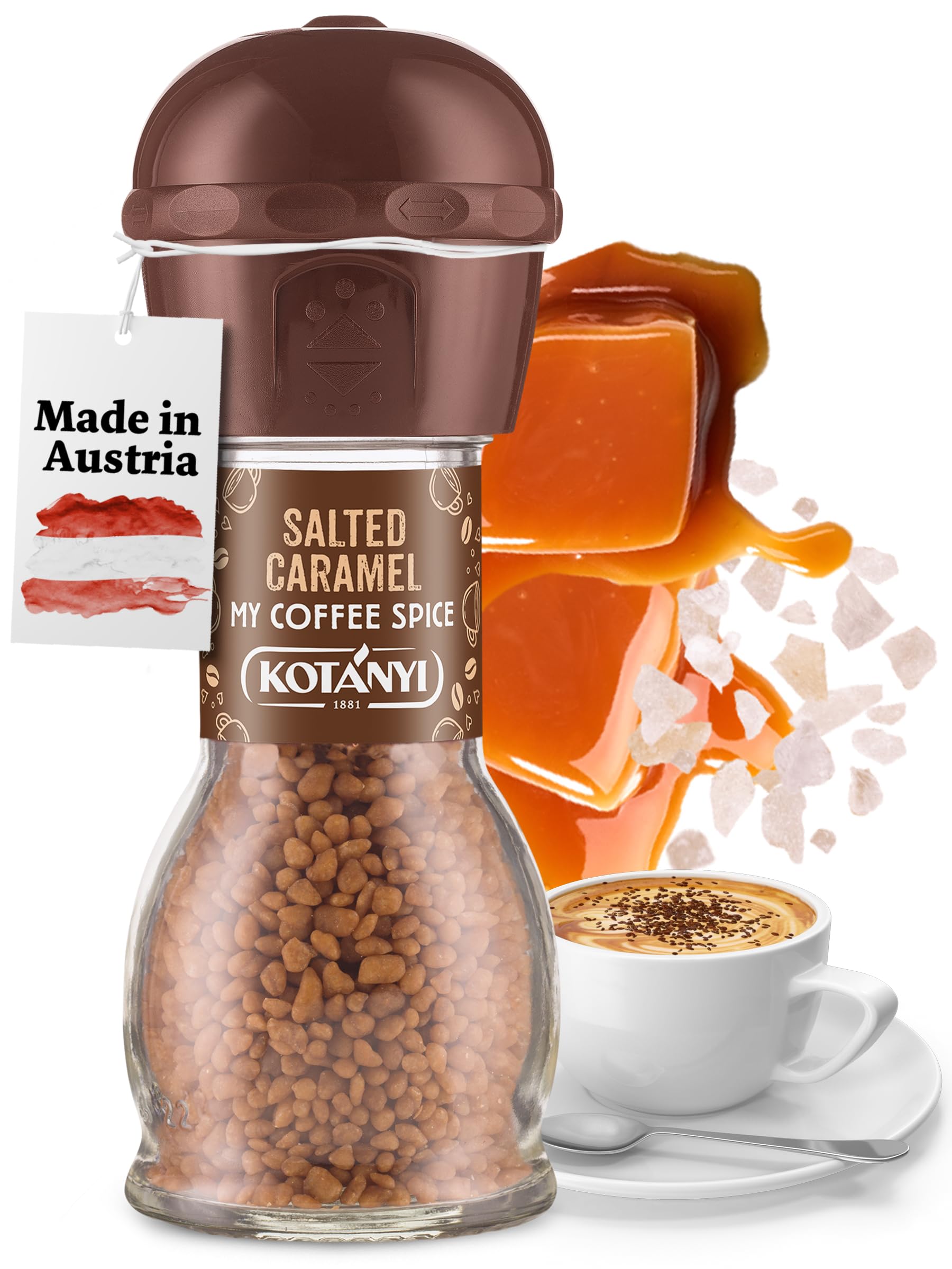 KOTÁNYI My Coffee Spice Salted Caramel, Kaffee Topping | feiner Karamellgeschmack, 1er Pack (1 x 65g)