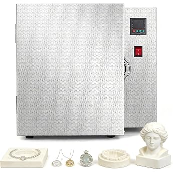 Electric Burning Oven for Home Ceramics Digital PID Controller with  1 C Accuracy Mini Kiln for Jewellery Metal Clay Ceramic Enamel Melting DIY Crafts 15 x 15 x 20 cm