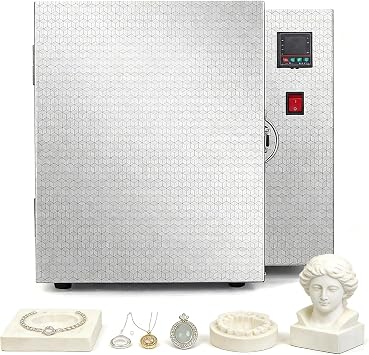 Electric Kiln for Pottery at Home, Digital PID Controller with  1 C Accuracy, Mini Kiln for Jewelry, Metal Clay, Ceramics, Enamel Fusing, DIY Crafts 15x15x20cm