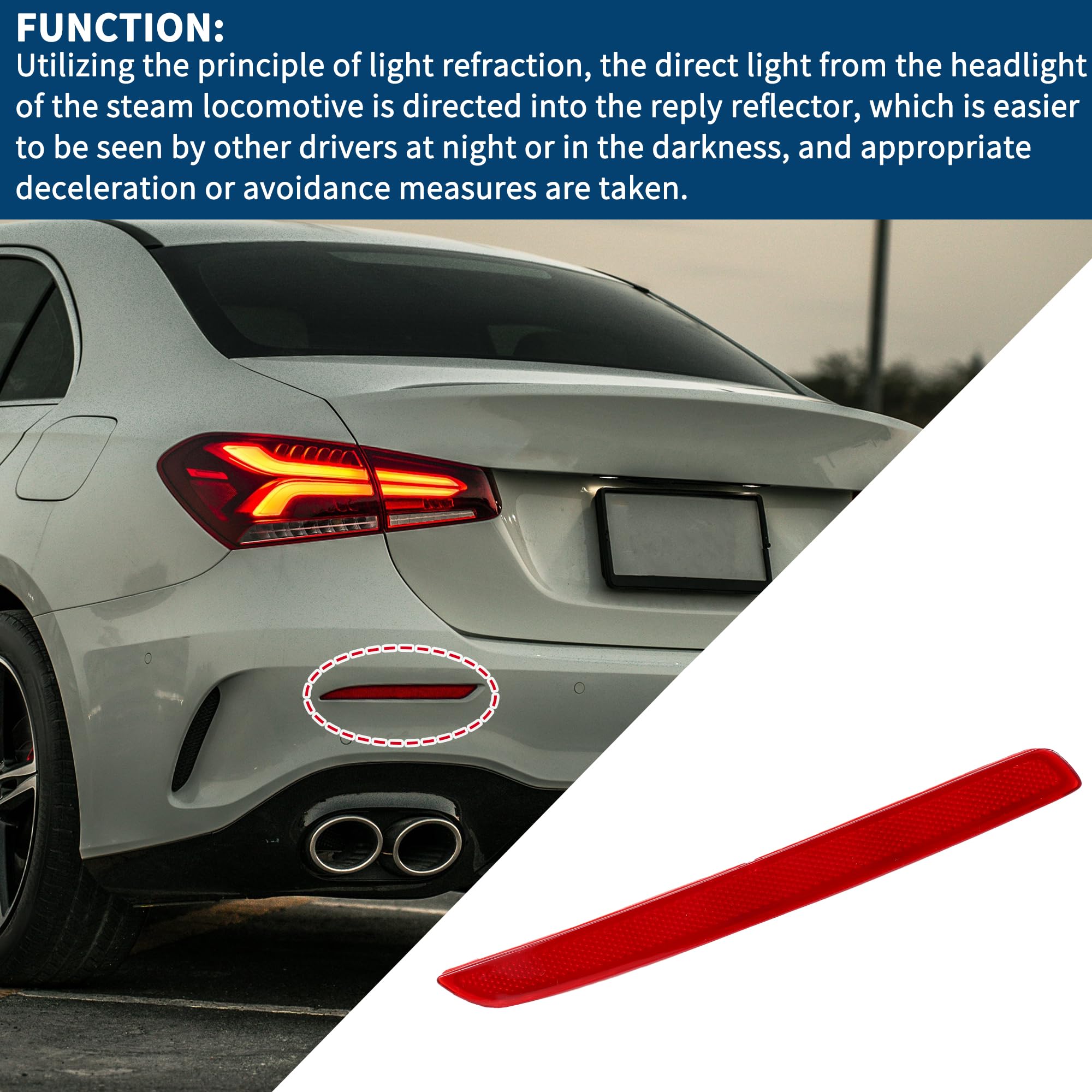 Amazon.com: Hihaha No.2138202500 Bumper Reflector for Mercedes