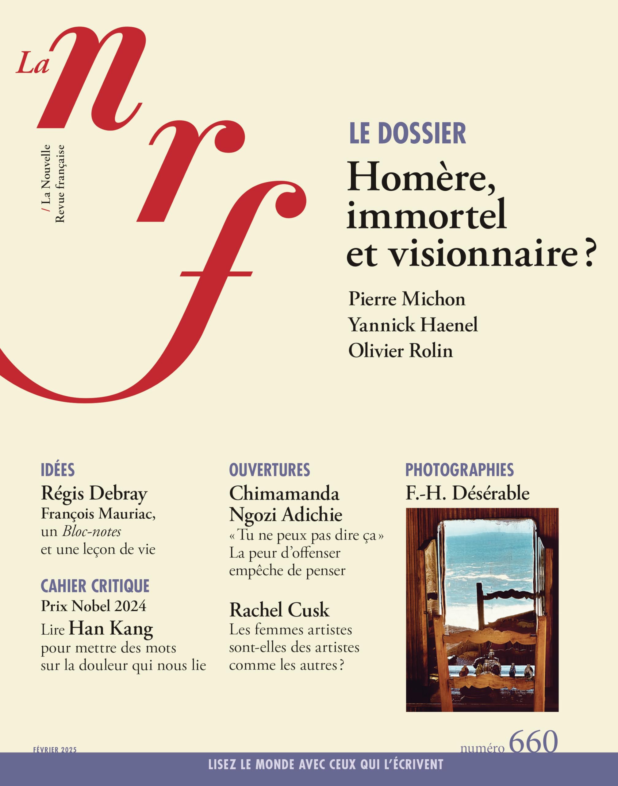 La NRF 660 (Février 2025): Homère immortel et visionnaire ?