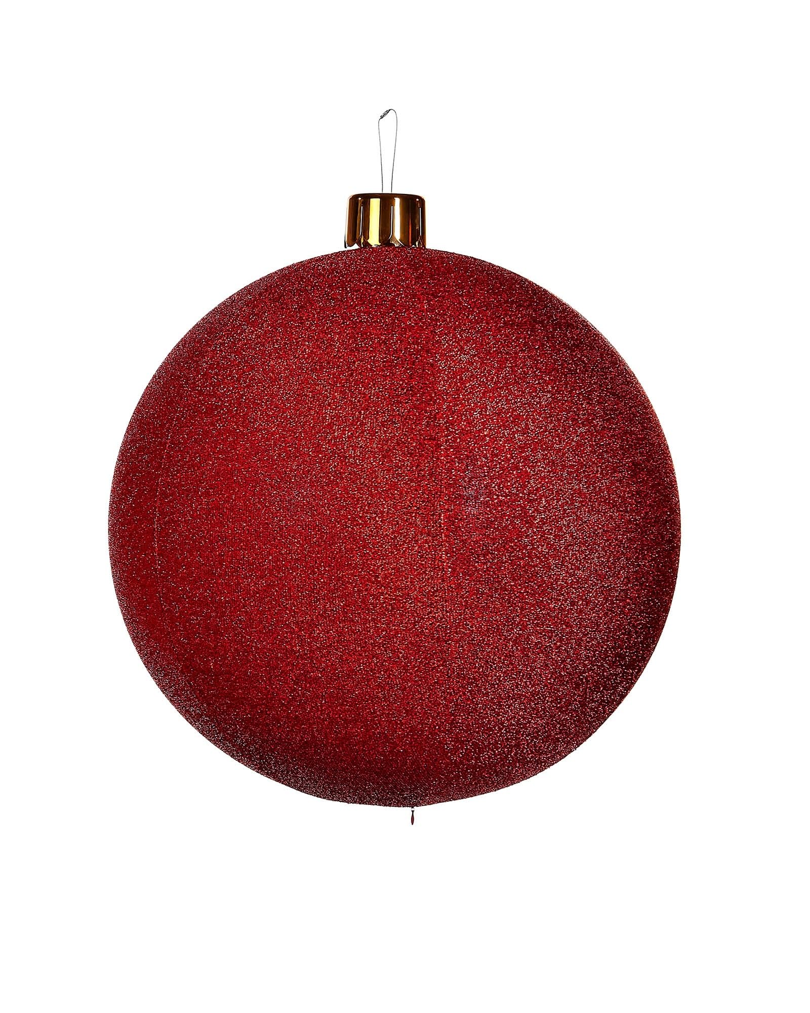 Inflatable Tinsel Christmas Bauble, Red, 66 cm