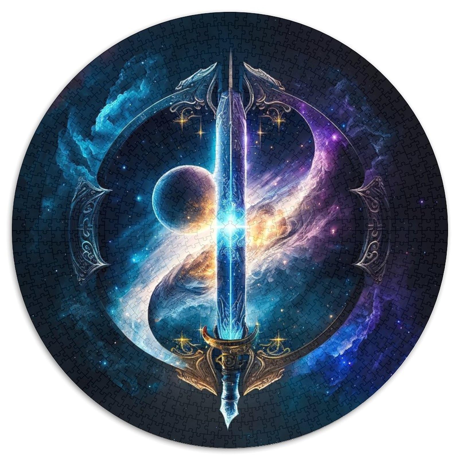Cosmic Galaxy Jigsaw Puzzles for Adults Puzzles for 1000 Piece Interactive Family Game,DIY Home Decor Brain Challenge Gift 67.5x67.5cm — image 1