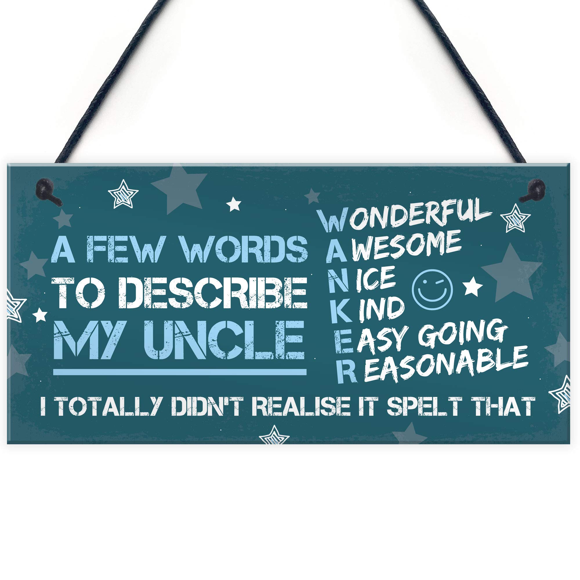 RED OCEANFUNNY Uncle Gifts Quirky Gifts For Uncle For Uncle Gift For Him Keepsake Plaque