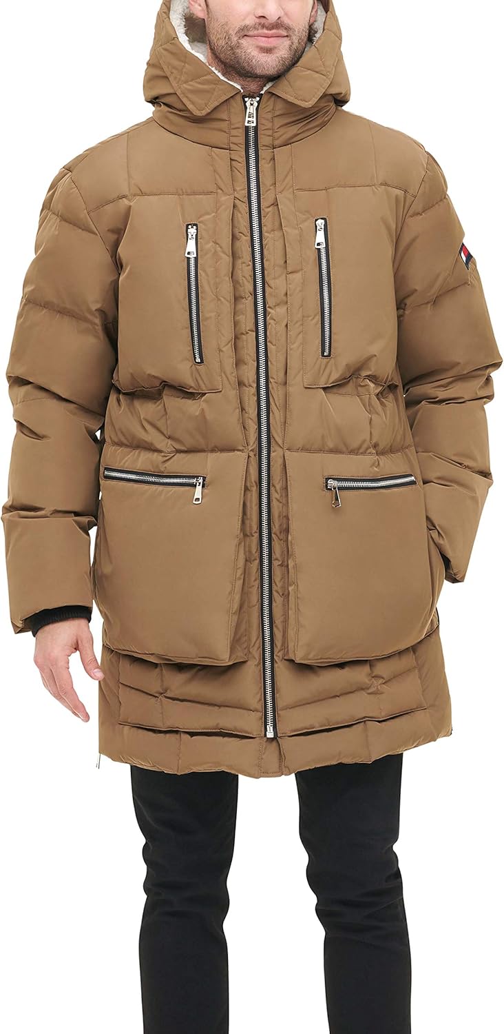 Tommy Hilfiger Men's Heavyweight Quilted Sherpa Hooded Parka - Image 4