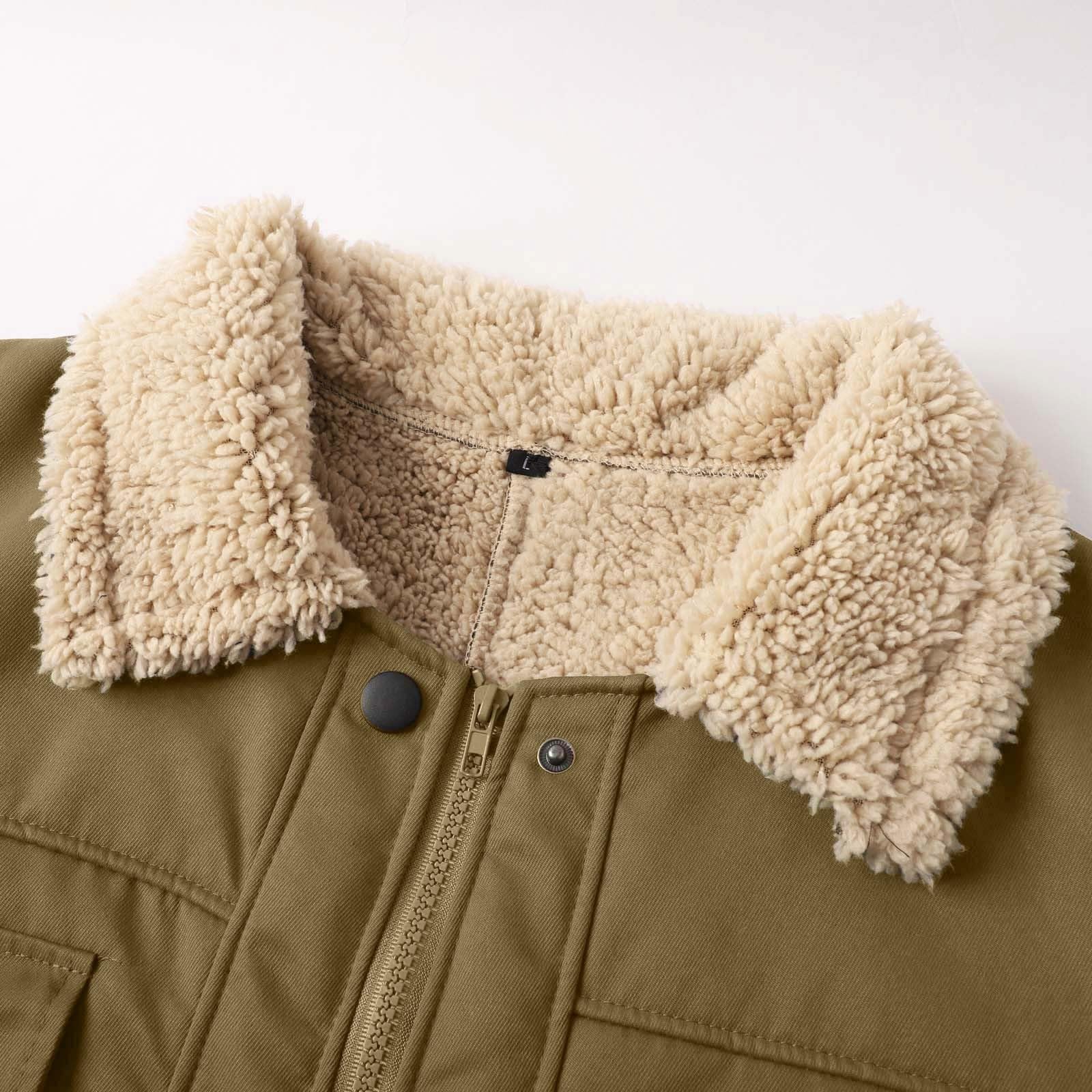 Chaqueta Hombre Invierno Cremallera Chaqueta Deportiva Hombre Cómodo Exterior Europeo Otoño Invierno De Terciopelo Liso Bolsillo Y Cierre Claro