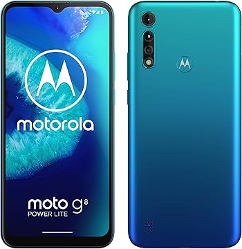 Motorola Moto G8 Power Lite 6 5 HD display 2 3GHz octa core processor 16MP triple camera 5000 mAH battery Dual SIM 4 64GB Android 9 Arctic Blue