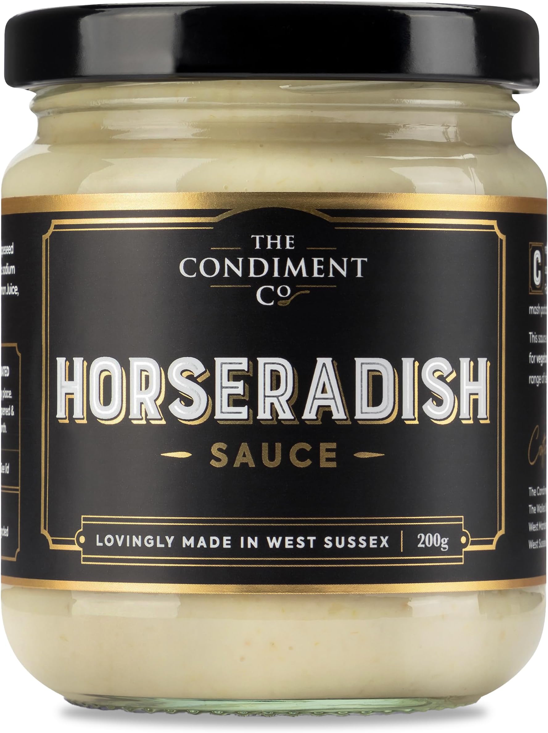Horseradish Sauce - Extra Hot British Creamed Horseradish Sauce, Mustard-Free, Gluten Free 200g Jar - Perfect for Christmas Roasts, Festive Feasts, Hampers & Foodie Gifts