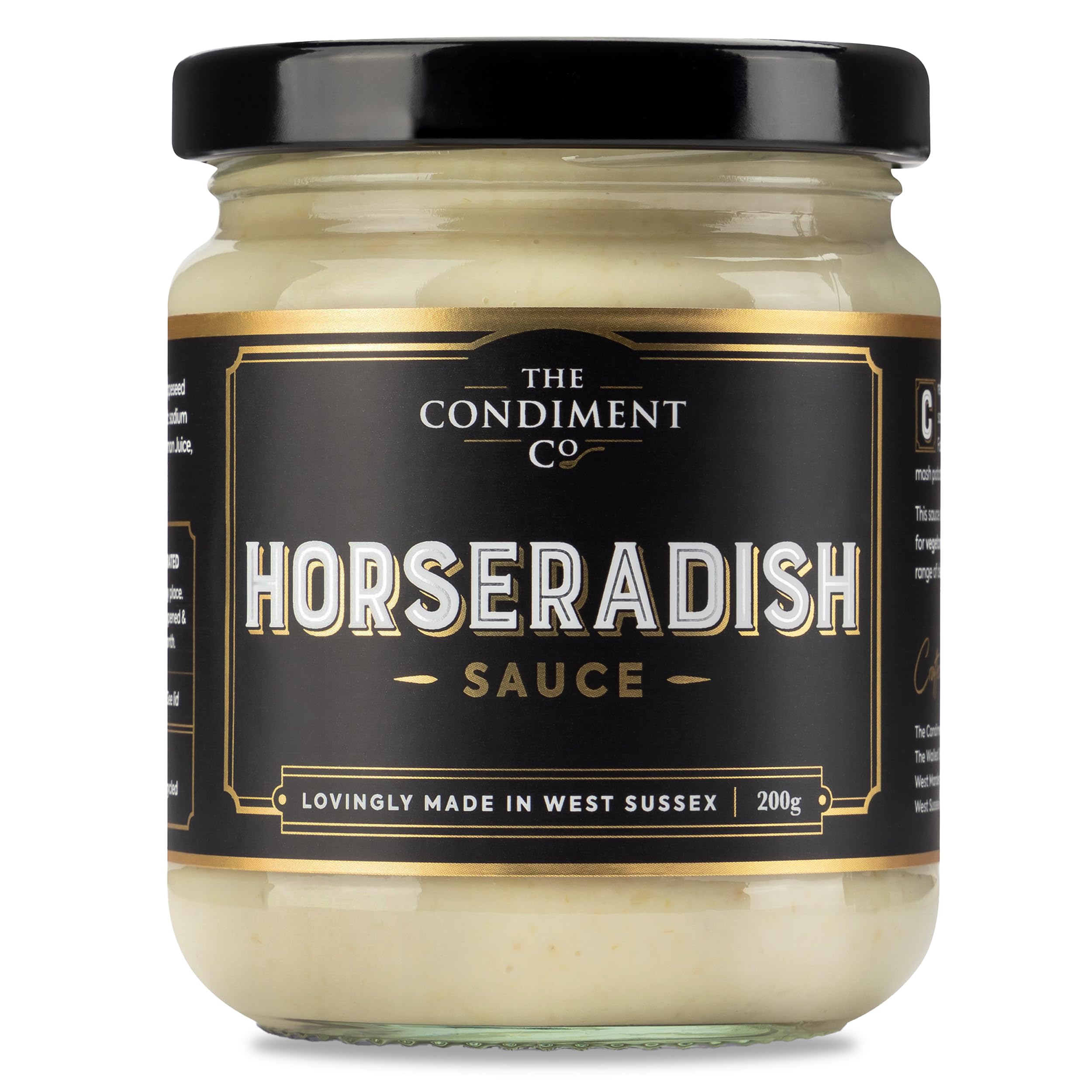 The Condiment Company Horseradish Hot Sauce 200g - Bold & Spicy Condiment, Premium Horse Raddish Sauce for Heat Lovers