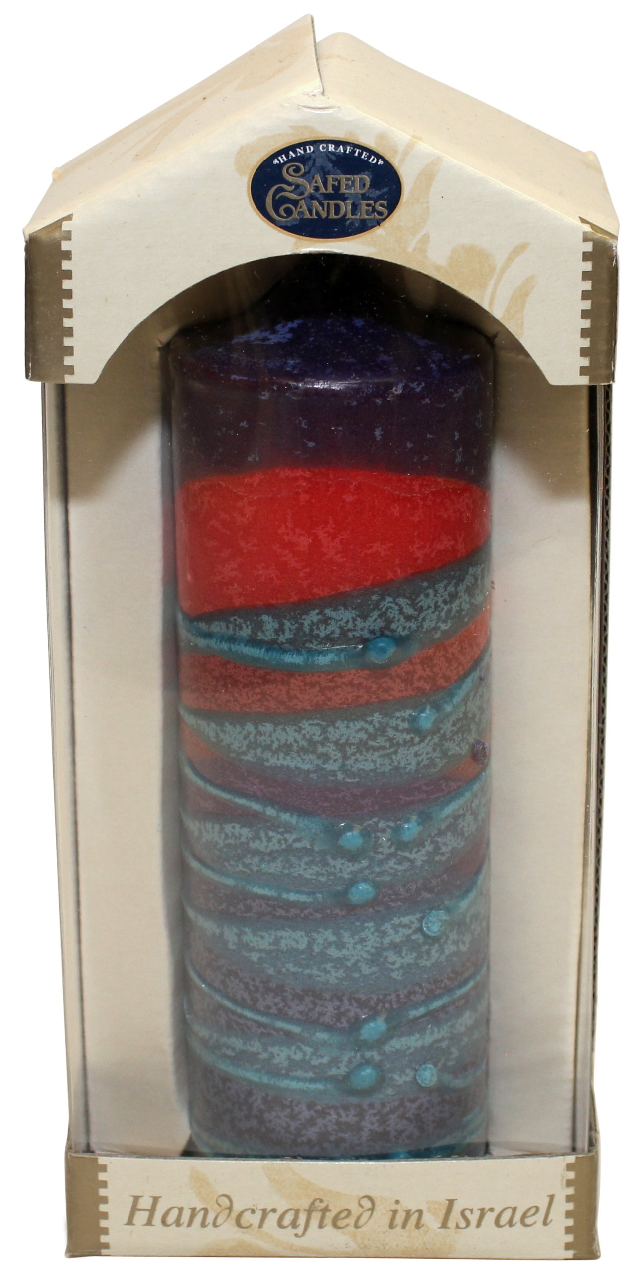 Majestic Giftware SC-SRPM-P Safed Pillar Havdalah Candle, 2 by 6-inch, Sunrise Purple
