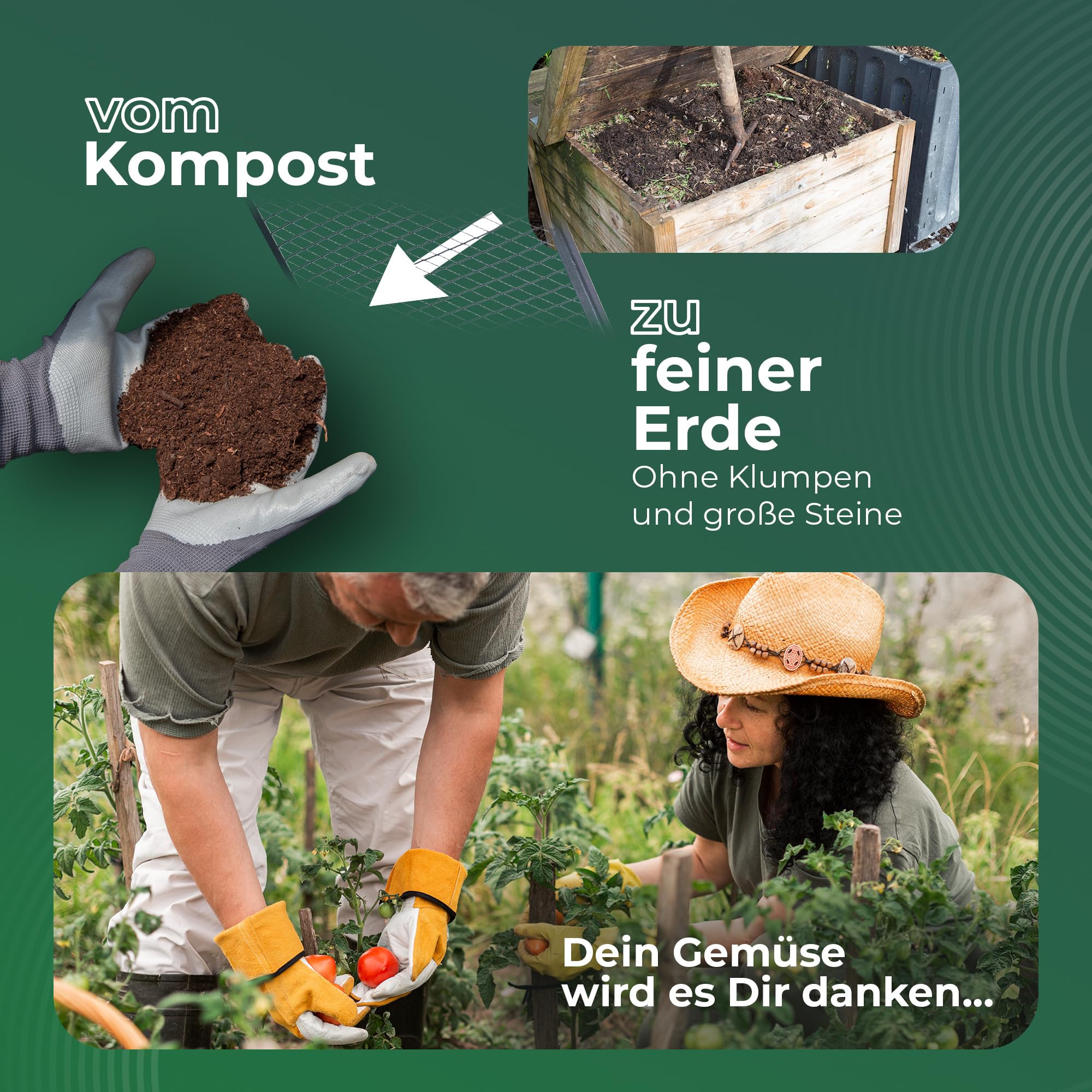 Novatool Boden Durchwurfsieb für Schubkarre 100x50 cm, aus pulverbeschichtetem Stahl, Durchwurfgitter Sieb für Erde Sand Kompost, Gartensieb Metallsieb Gitter Erdsieb Kompostsieb Gartenerde