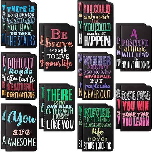 Miniatura 15 de Bloc de notas inspirador, mini diario motivacional, bloc de notas de bolsillo pequeño para escuela, oficina, hogar, suministros de regalo, 10