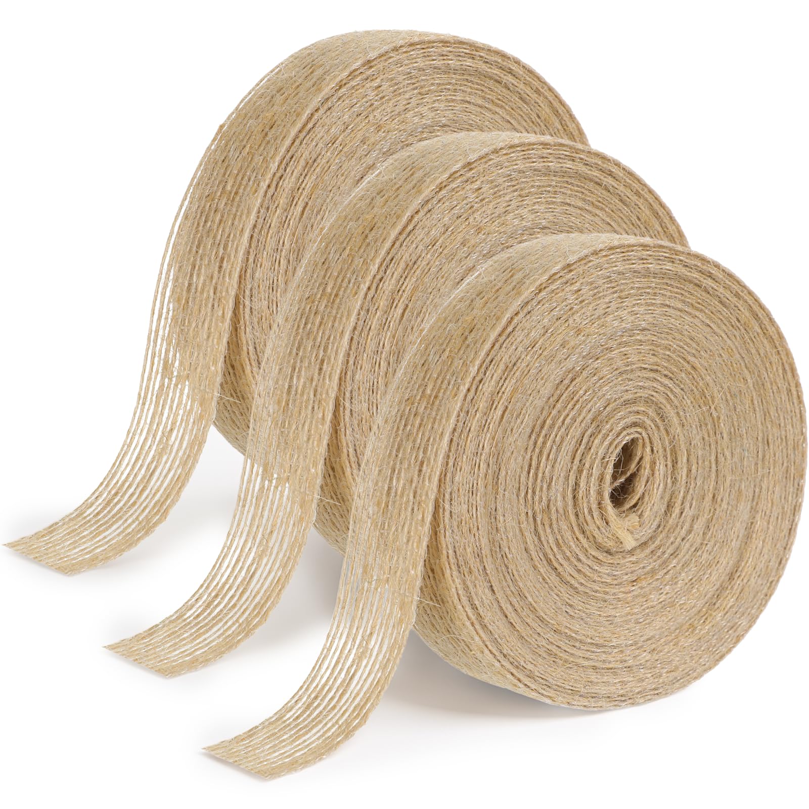 Gekleurde Rollen Van Jute Lint Geïsoleerd Op Witte Achtergrond. Natuurlijk Gevlekte Hennep Touw Vintage Linen Ribbon Voor Image192428116