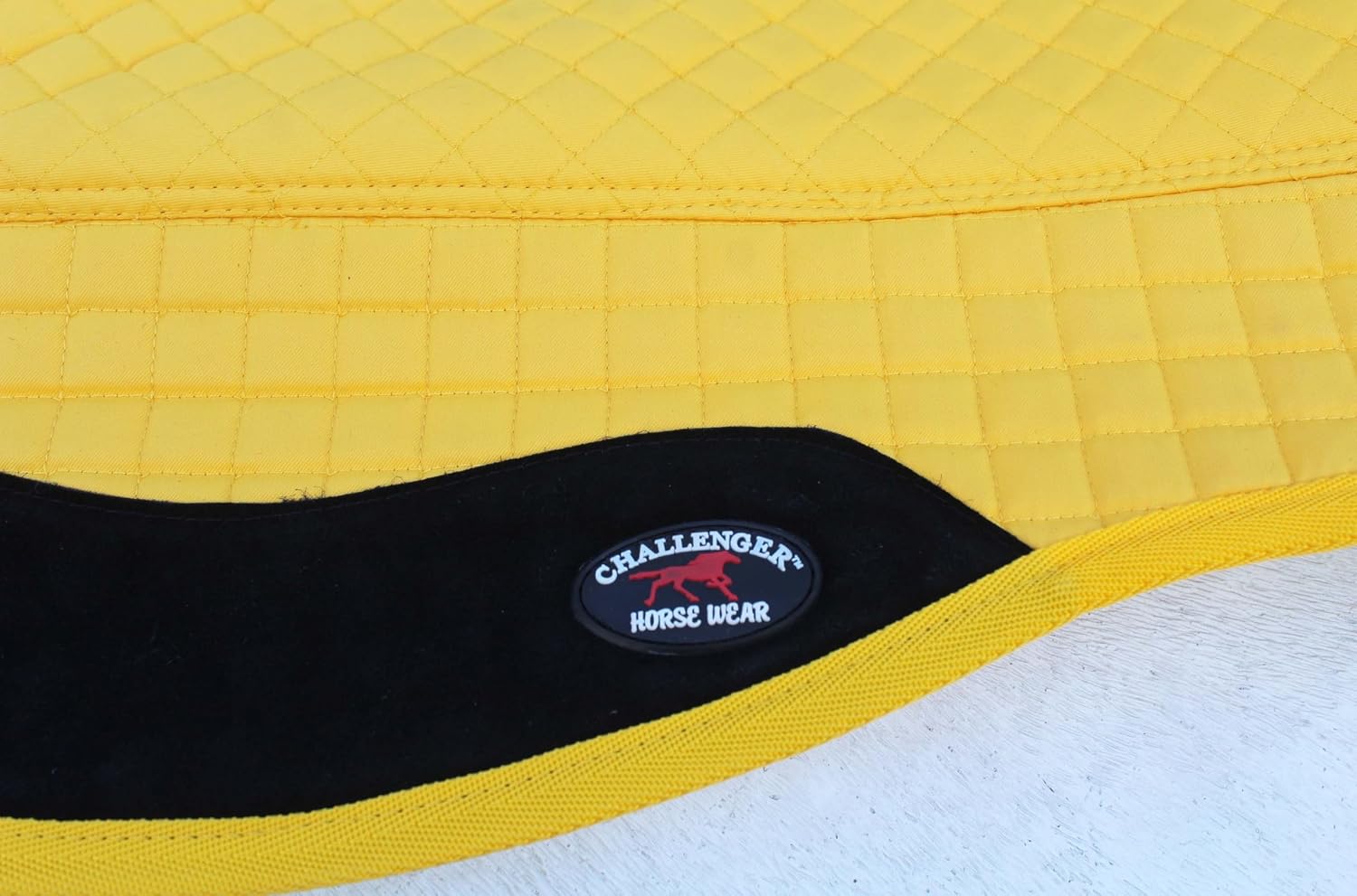 CHALLENGER Horse Western 28"x30" Quilted Yellow Fleece Barrel Saddle Pad 39133