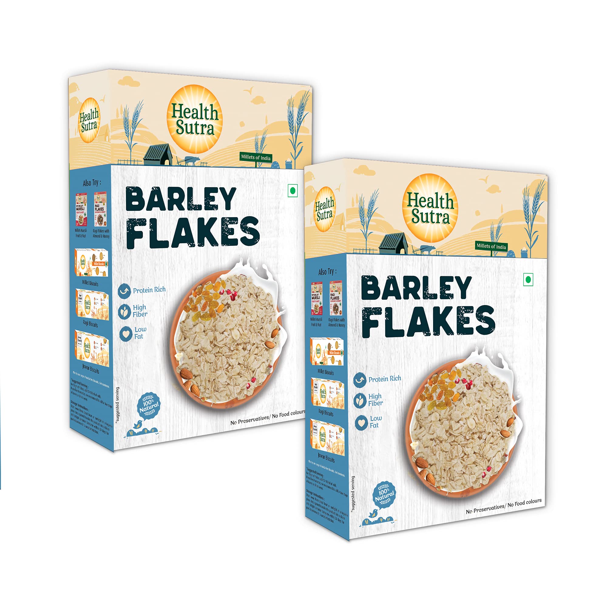 Health Sutra Barley Flakes Combo (500gm each) – Cereal for Breakfast, High Protein, Diet food for Weight Loss, 100% Natural, Use like Oats/Corn Flakes (B09FF7P5HY) Amazon Price History, Amazon Price Tracker
