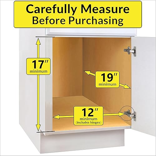 Miniatura 4 de Lynk - Organizador profesional para armario de cocina con dos niveles, para sacar y guardar debajo del gabinete, sirve de organizador para despensa,