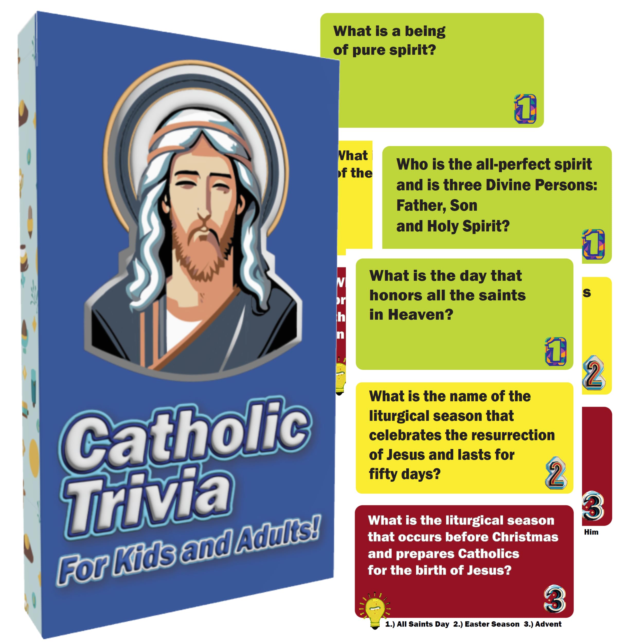 Catholic Trivia Game, Catholic Game - Fun & Educational Quiz on Catholic Catechism and Church Teachings for Teens and Adults | Perfect for Catholic Faith Formation & Gifts