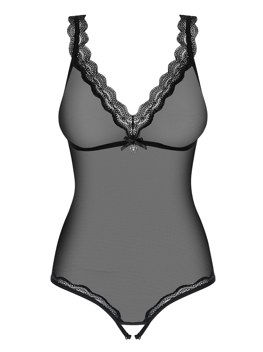 Selente Love & Fun Audace completo intimo a 2 pezzi: body ed esclusiva benda per occhi in raso. Made in EU.