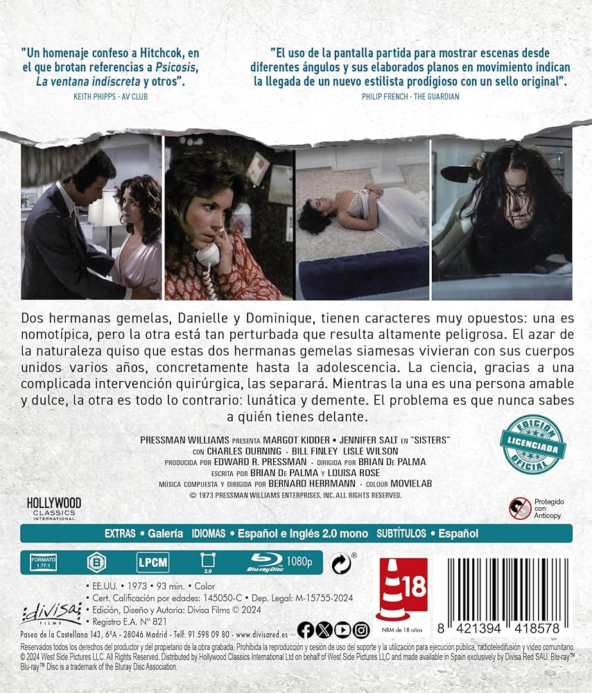 Amazon.com: Sisters (1972) [ NON-USA FORMAT, Blu-Ray, Reg.B