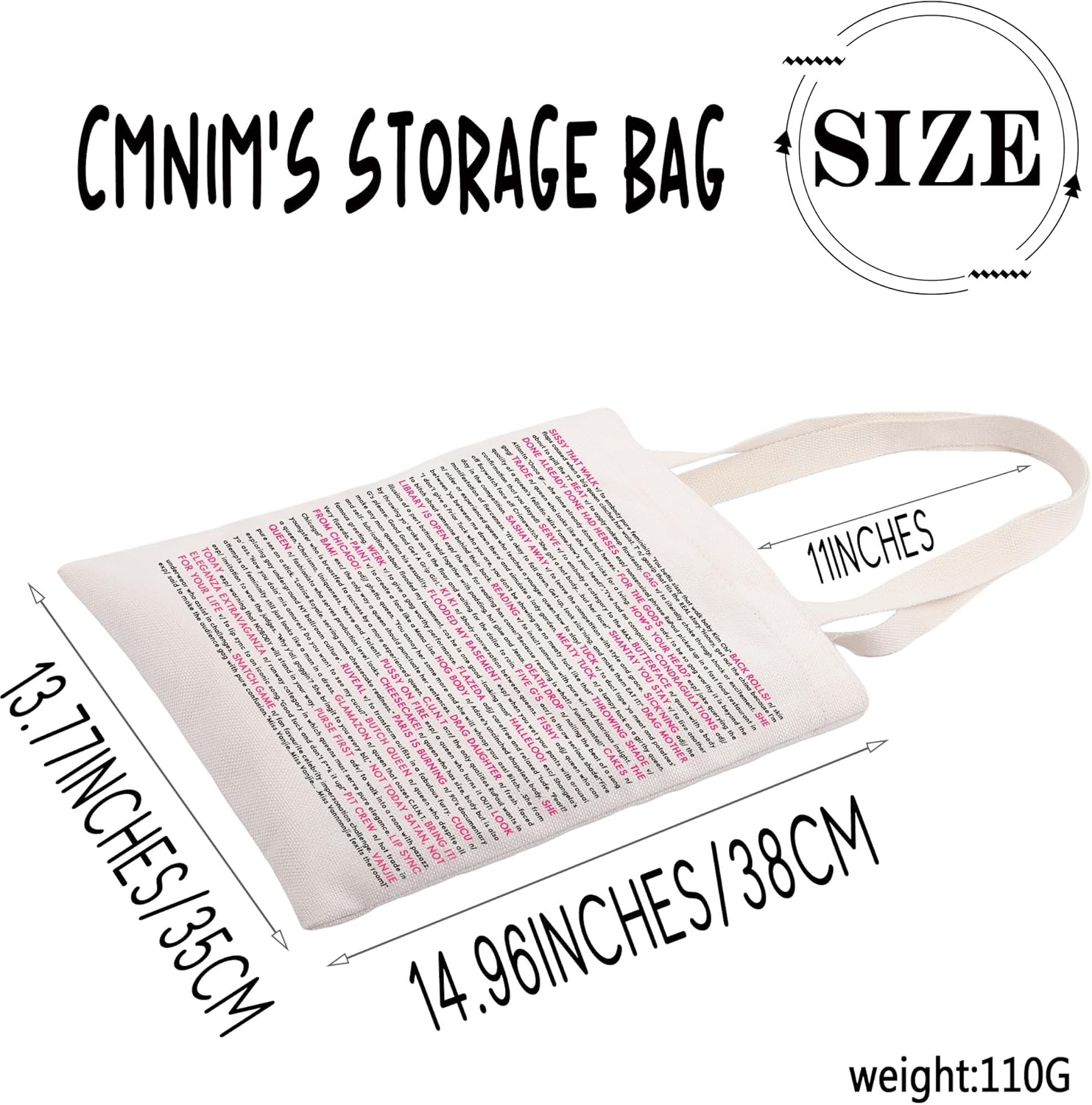 CMNIM TV Show Inpsired Merch Gift Queens Quote Tote Bag RP Fan Gift RP Tv Show Inspired Reusable Shopping Bag - Image 5