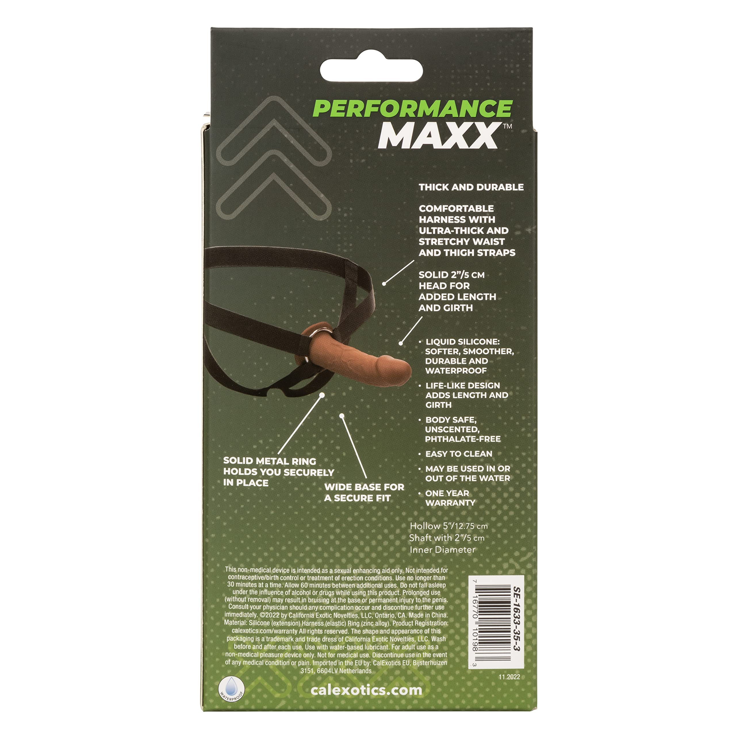 Fundas para pene marca PERFORMANCE MAXX Guaina fallica con imbracatura Life-Like Extension W Harness brown