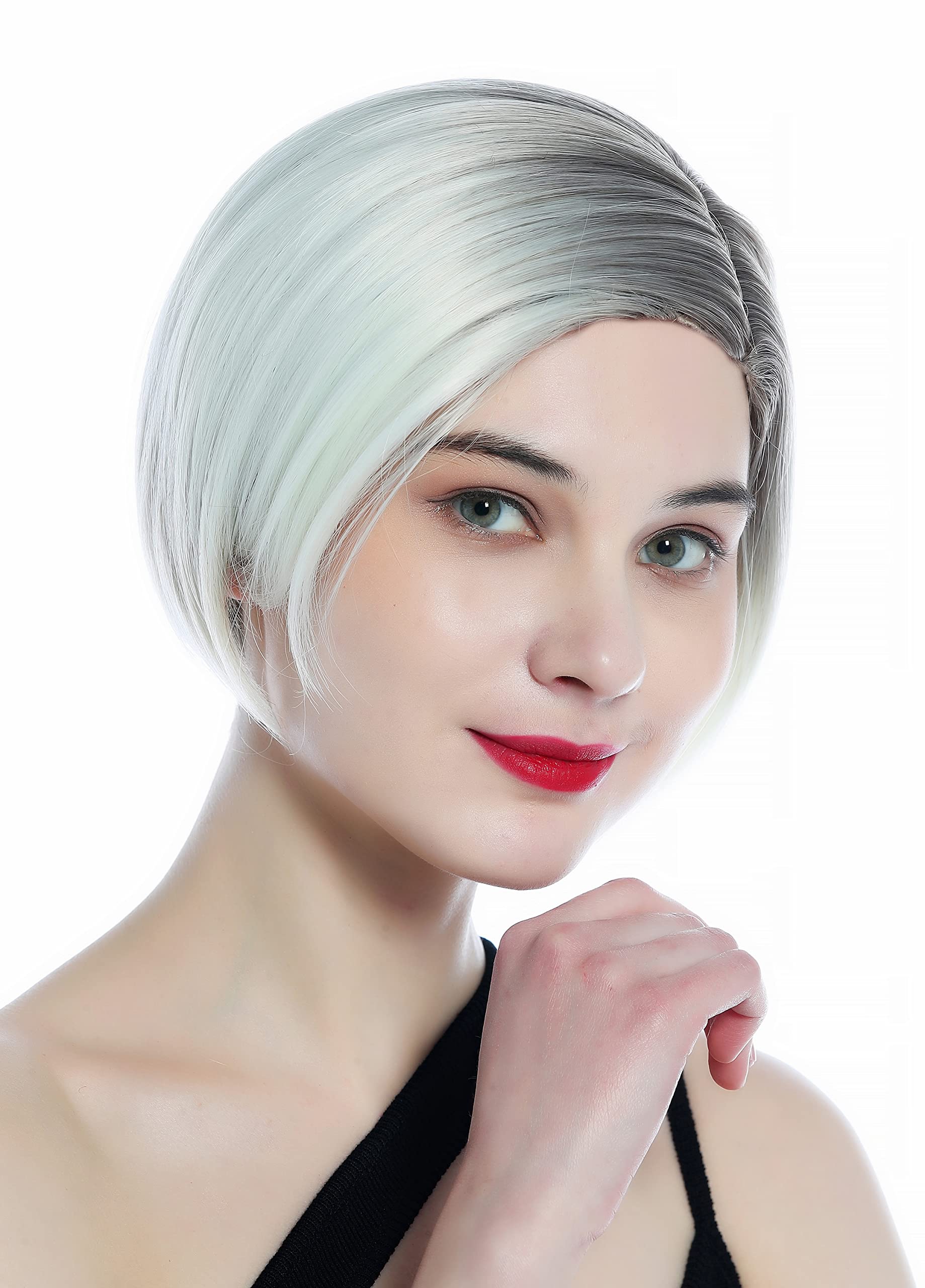 WIG ME UP - SZL0581-12T613 Ladies' Wih short smooth parting ombre dark blonde to platinum with copper blond mids - Image 2