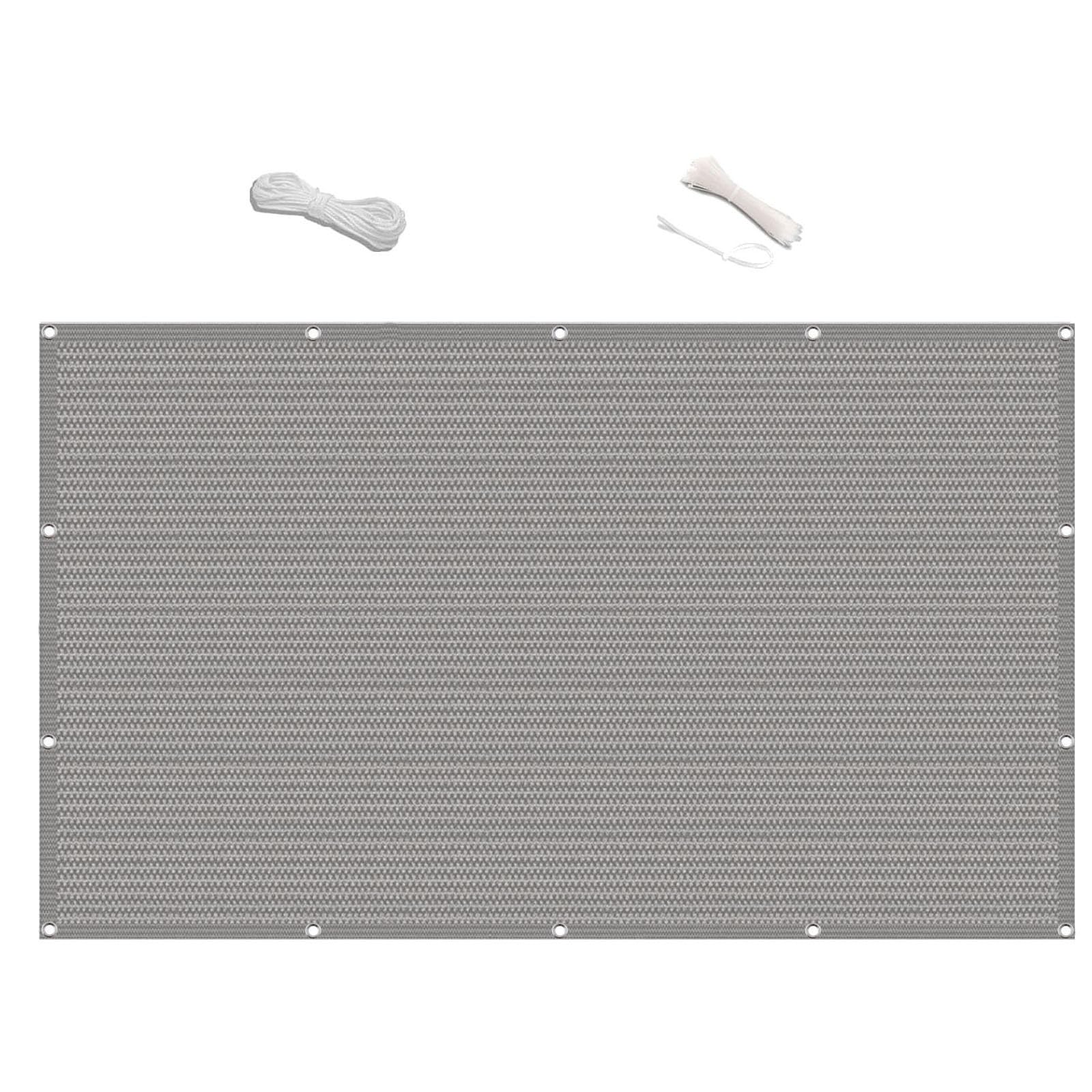 Privacy Screen 1.2 x 10 m(3.9 x 32.8ft), Anti-Peeping, Windproof, Anti-Ultraviolet Patio Privacy Protective Screens Garden Screening, for Balcony Garden Fence, Light Grey-image-41
