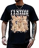 Custom Photo Bootleg Rap Shirt with Girlfriend's Face for Boyfriend - Vintage Graphic Shirt for Men