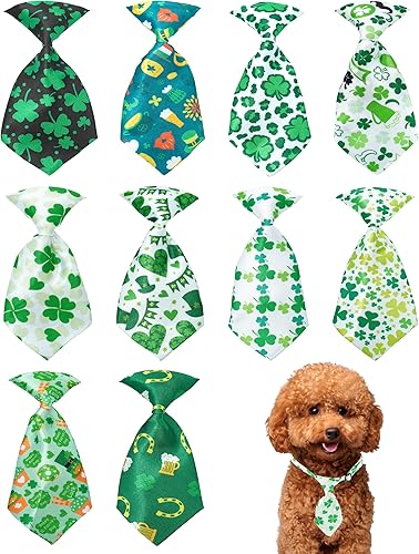 Miniatura 8 de PET SHOW Paquete de 10 corbatas para perros de razas grandes, XL, ajustables, para vacaciones, cumpleaños, accesorios de aseo para el cuello,