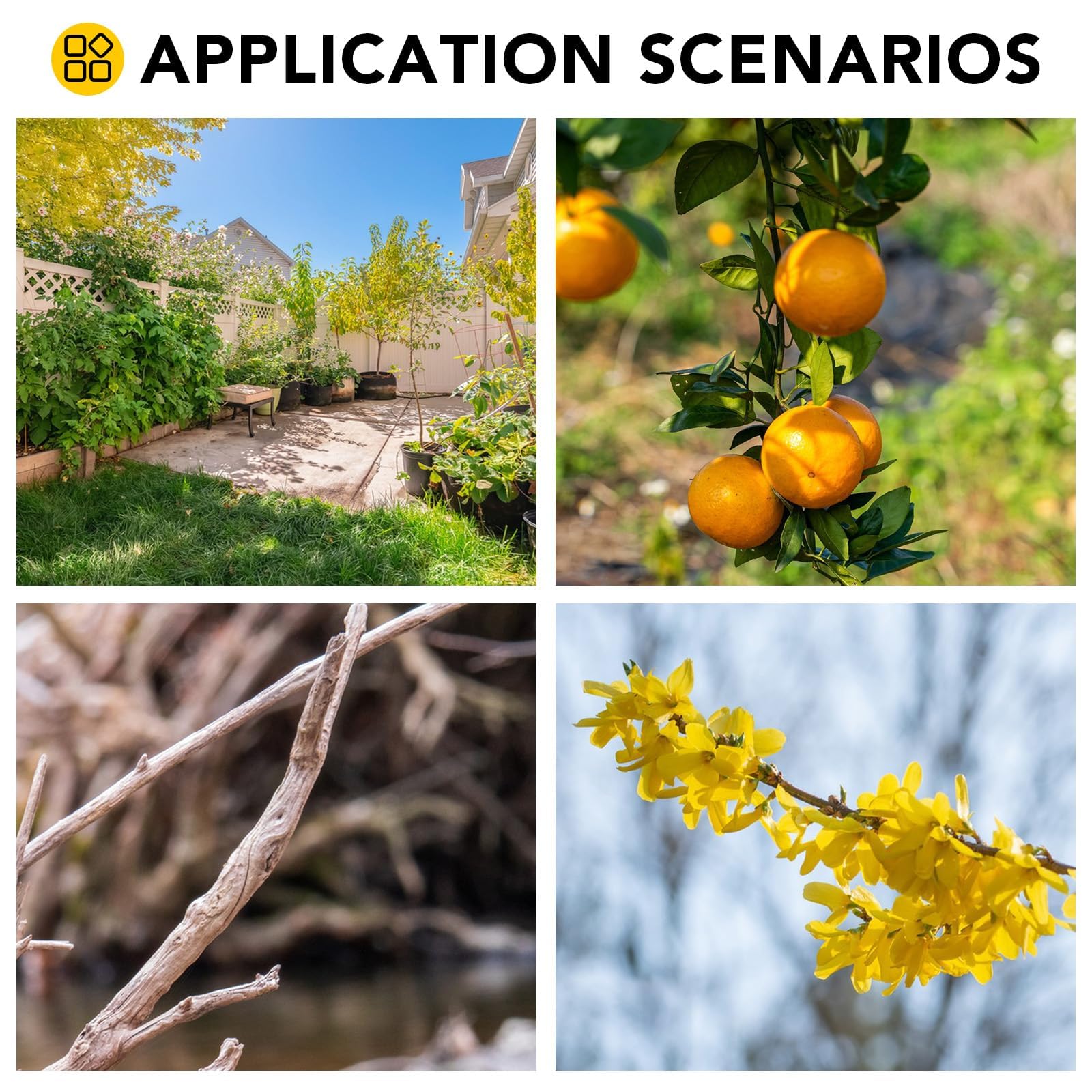 Akku Gartenschere, 40MM Elektrische Astschere mit 2 x 2Ah Batterien & LCD Display, Akku Rosenschere Unterstützt die Einstellung der Öffnung für Beschneiden von Hecken & Obstbäumen (Gelb) ora)