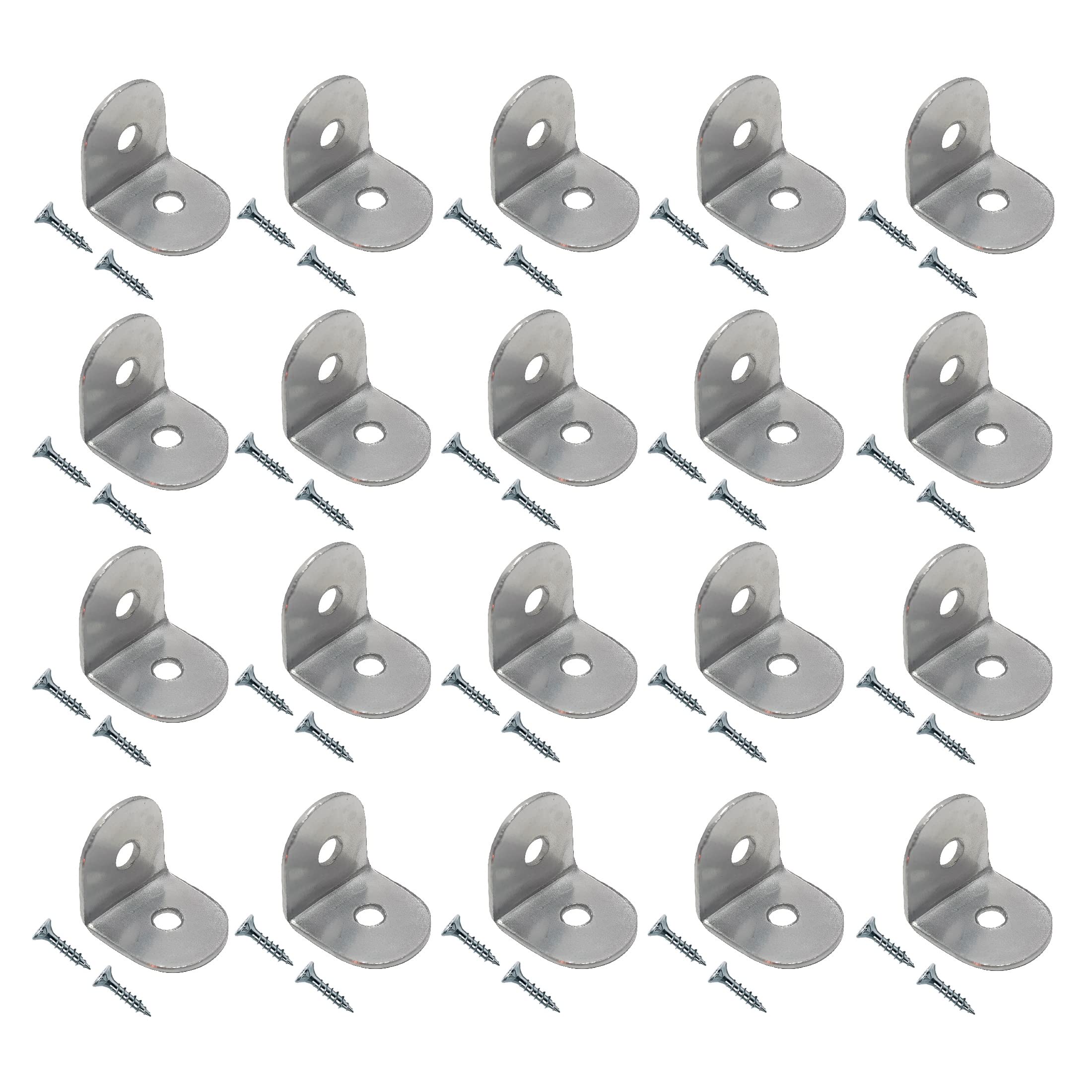 TERF® Heavy Duty Worktop Bracket 19mm Worktop Brace Bracket including Fixing Screw - Pack of 20