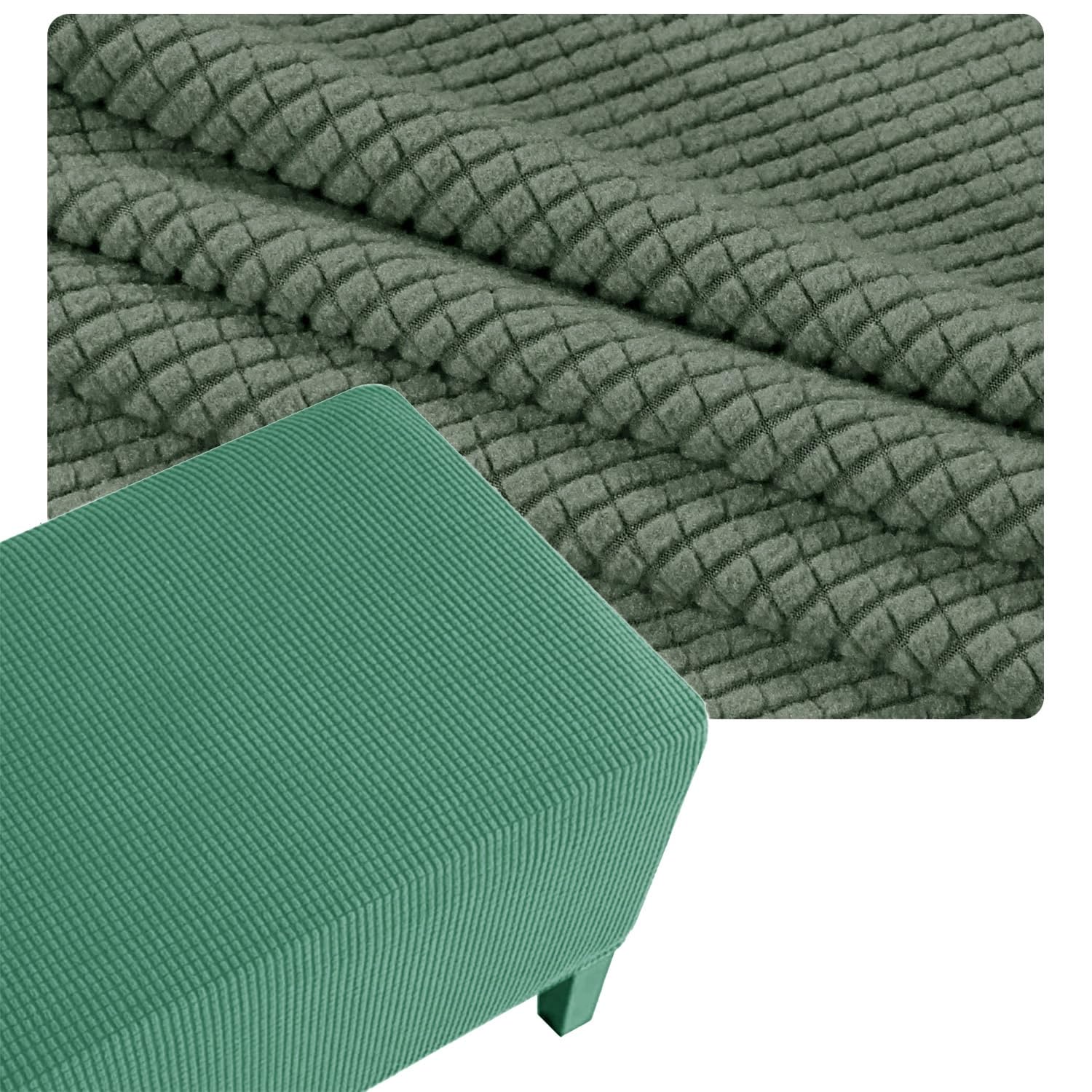 Housse de pouf carrée vert gazon pour sublimer votre décoration de salon