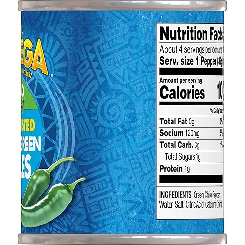 Miniatura 4 de Ortega Pimientos, chiles verdes enteros, suaves, 7 onzas (paquete de 24)