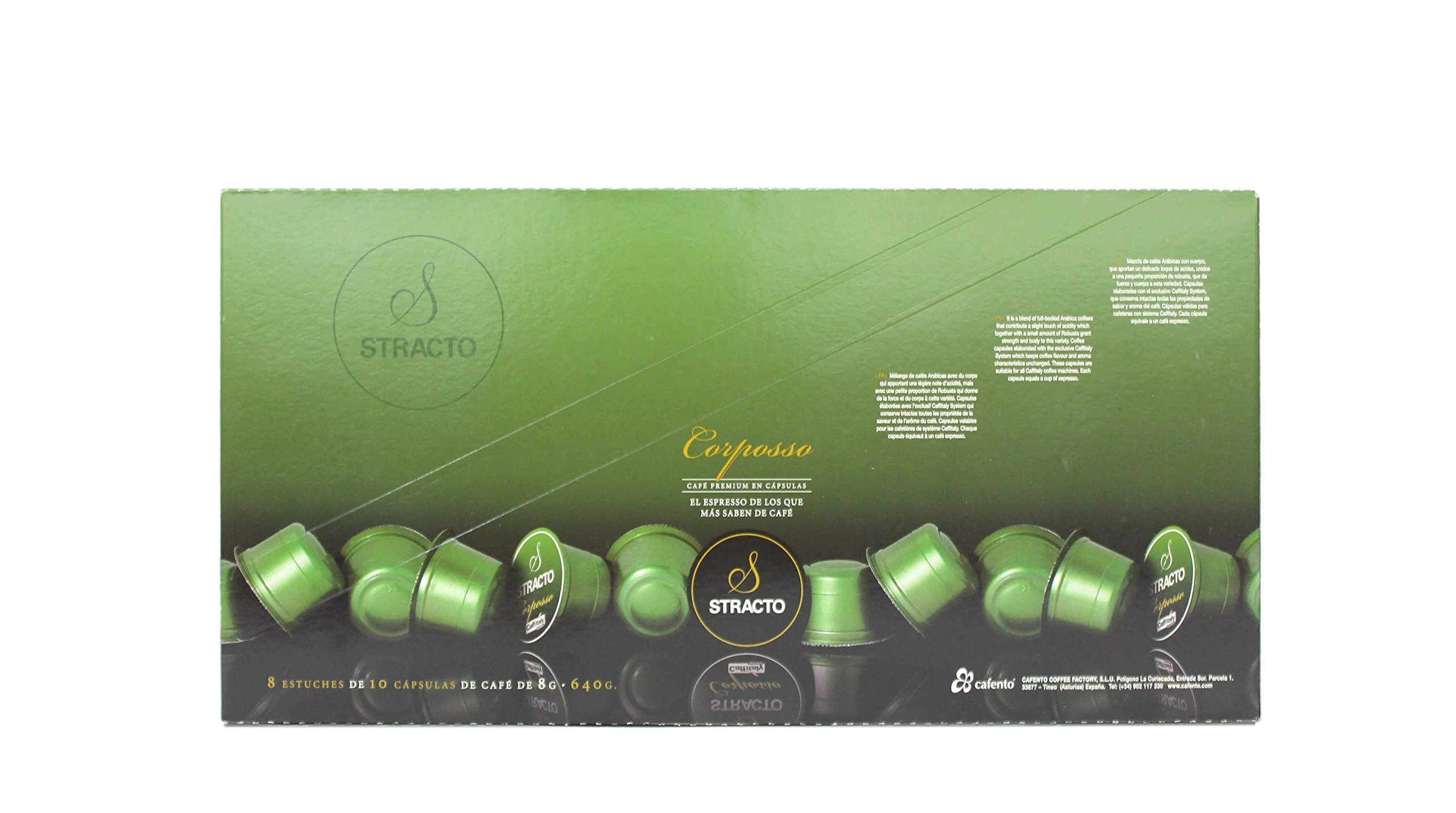 8410559080583Stracto - Cápsulas de Café - Tray Box Corposso - Estuche 80 Unidades