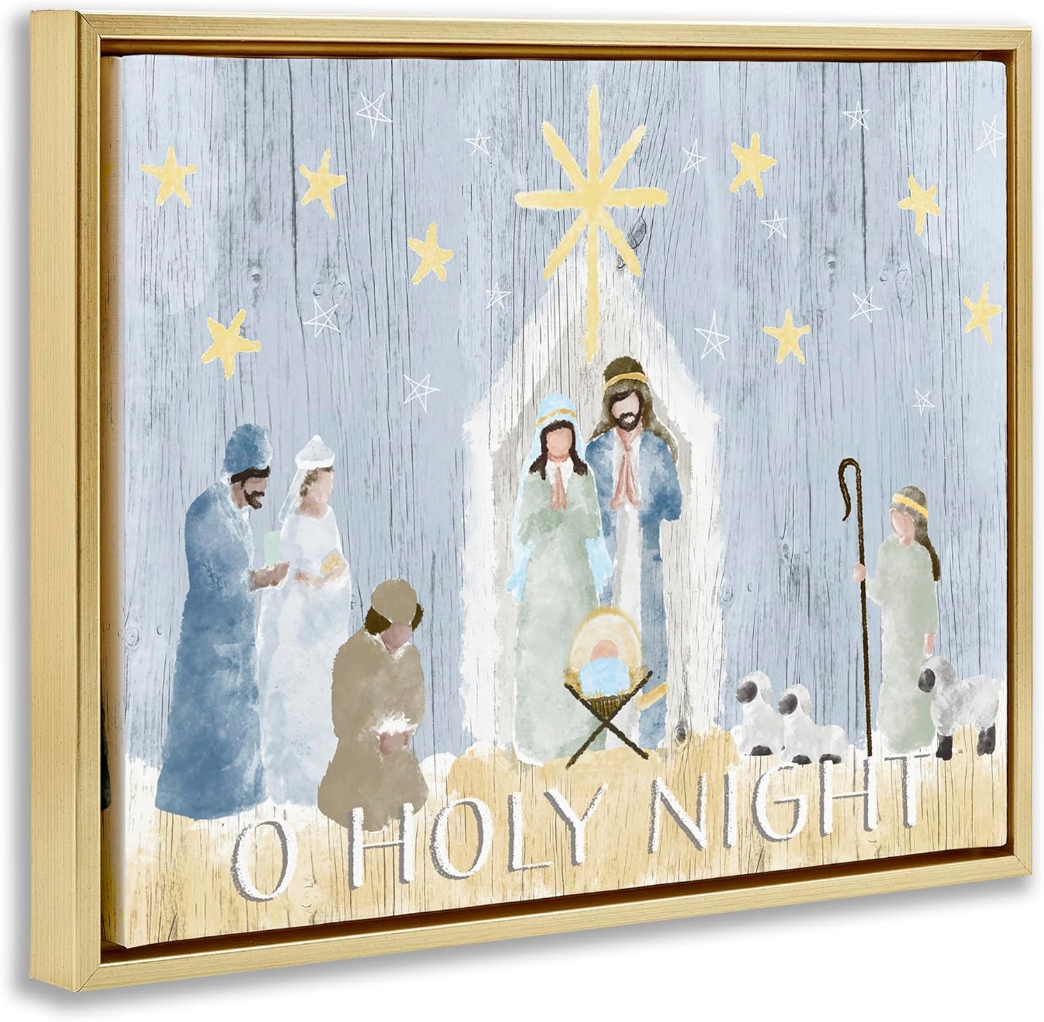 Stupell Industries Nativity Barn Stable Christmas Holiday Rustic Scene, Design by Andi Metz