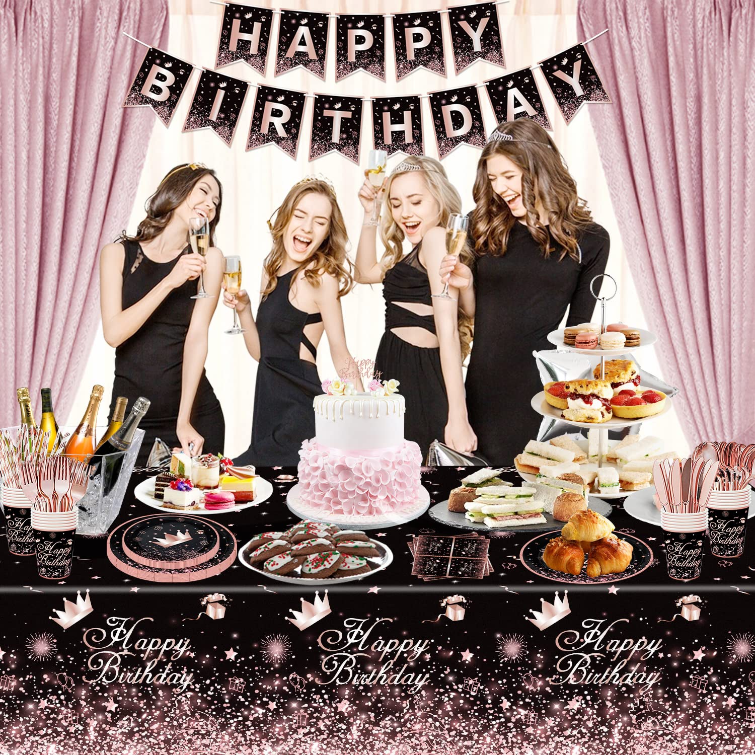 Laughhe Décorations De Fête D'Anniversaire Kit, Réutilisable Décoration